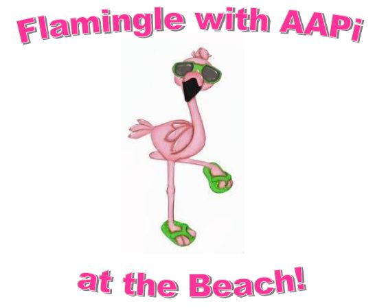 Flamingle at Beach
